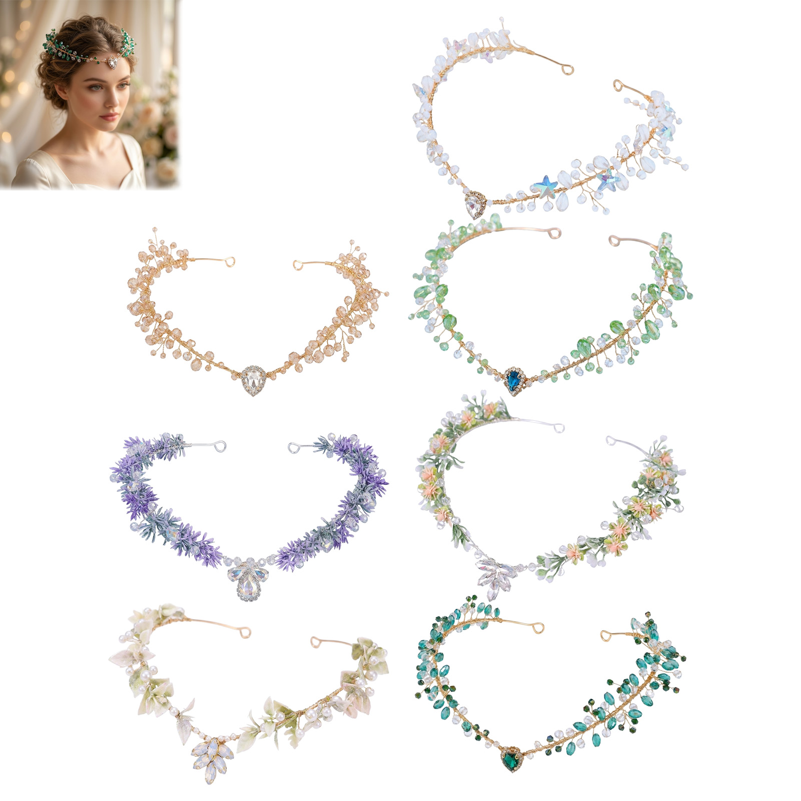 Women Accessories For Wedding - Fascia per capelli da sposa triangolare