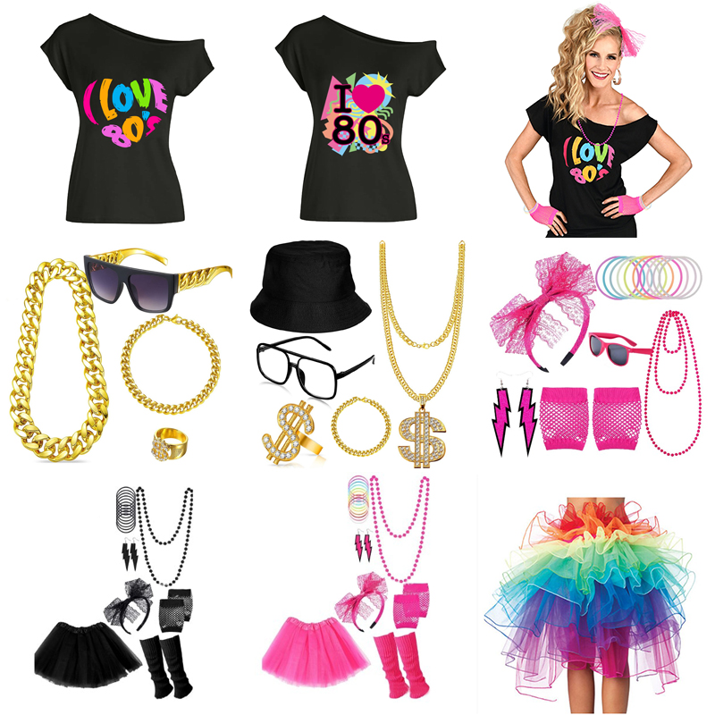 Women'S Accessories In The 80S - Accessori per abiti fantasia anni '80