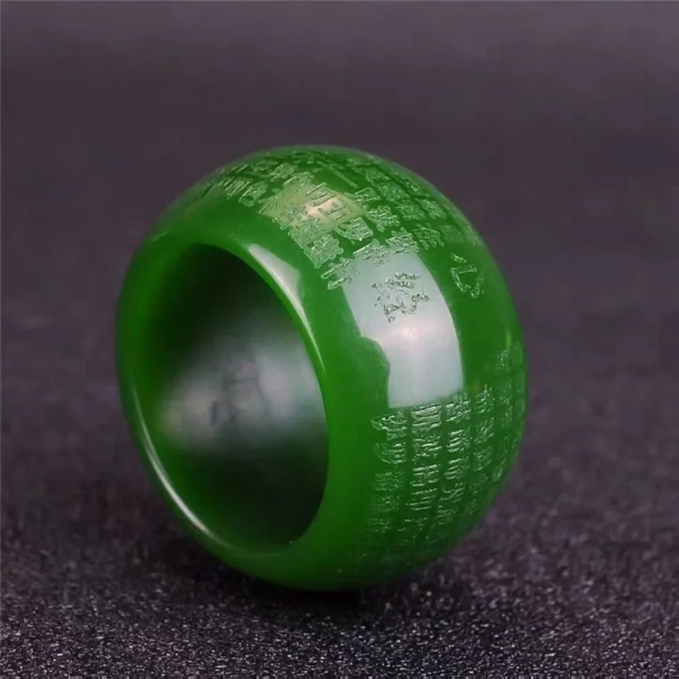 Women Accessories Trending - Anello in giada verde naturale da