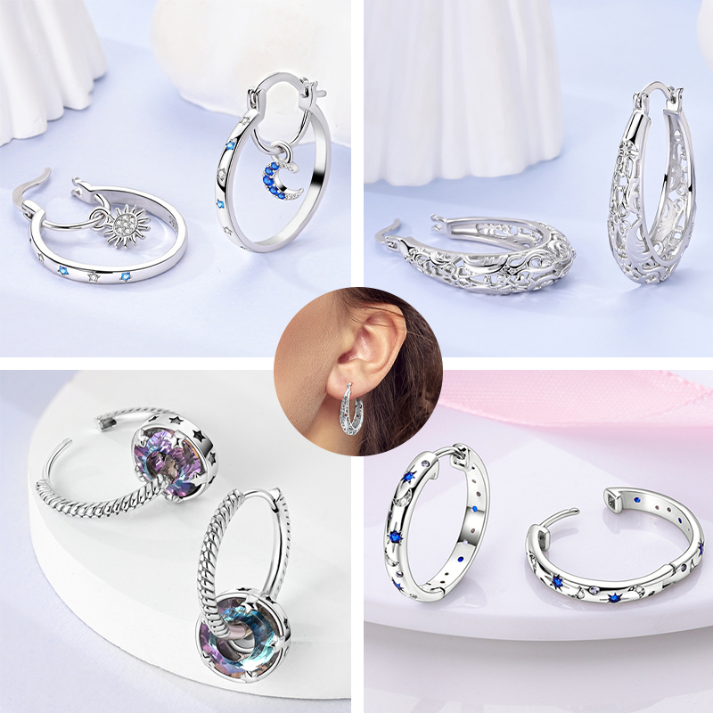 Orecchini a Cerchio in Argento - Women'S Accessories Jewelry Sale recensione e prezzo